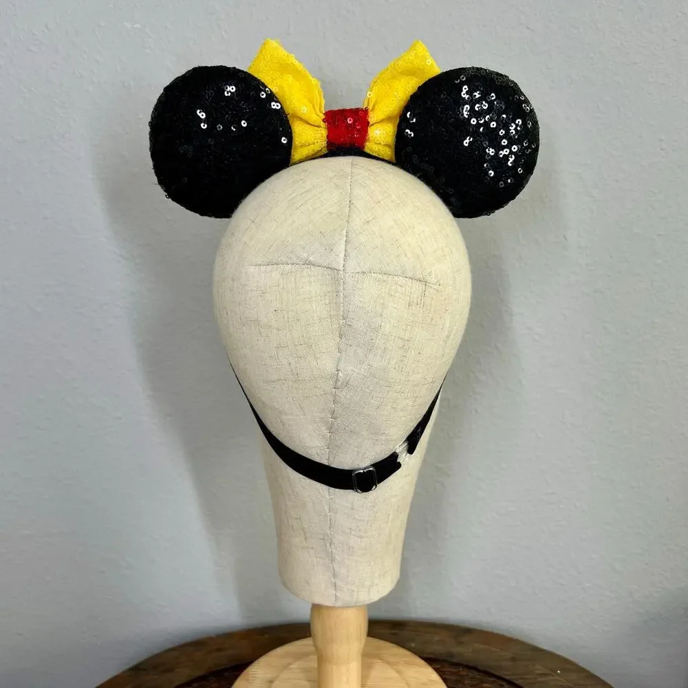 Mickey Mouse Elastic Minnie Ears | Disney-Inspired Adjustable Mouse Headband - Picture 5 of 5